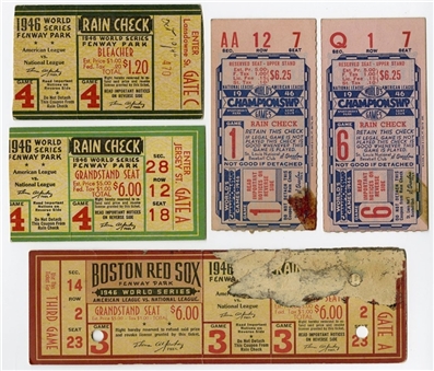 1946 World Series Tickets Collection (5) 